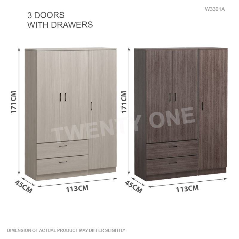 3 DOORS WITH DRAWER